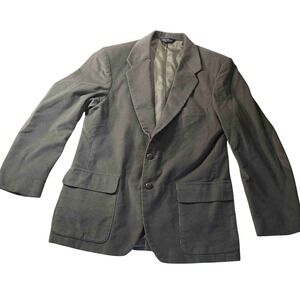 Farah Corduroy Blazer Jacket 42R Olive Elbow Patches Classic Fit Heritage Prep
